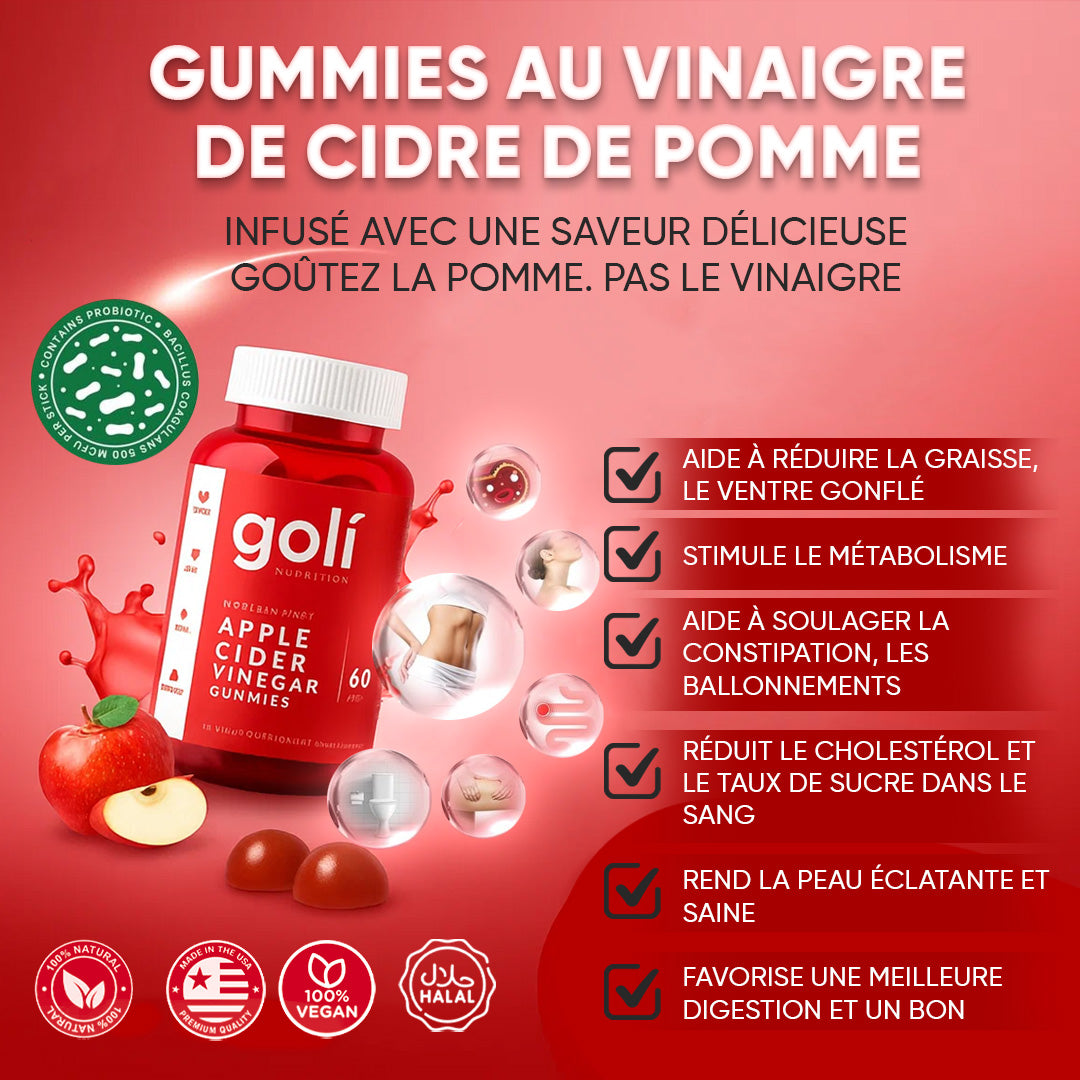 Goli Gummies au vinaigre de cidre de pomme