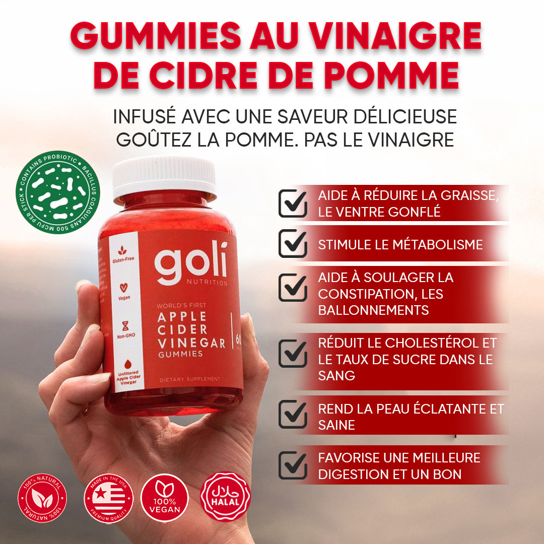 Goli Gummies au vinaigre de cidre de pomme